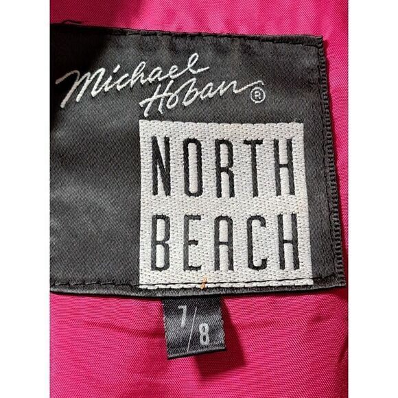 Michael Hoban North Beach Jacket Shorts‎ Set Size 7/8 Pink Leather 90's Pockets - Picture 12 of 15